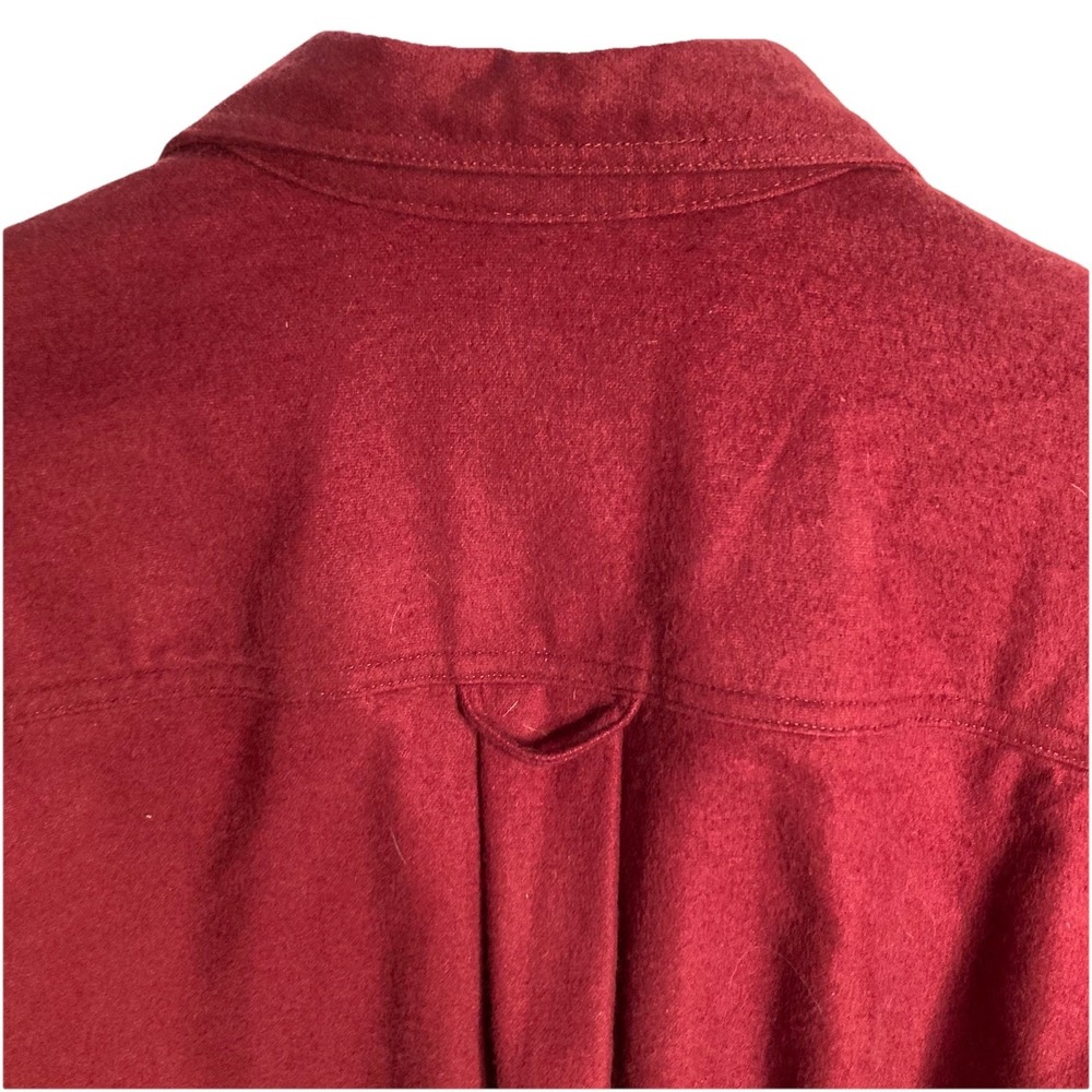 Vtg Eddie Bauer Chamois Flannel Button Up Shirt Mens Large Red - Picture 5 of 8